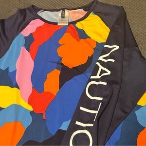 Nautica Multicolor Long Sleeve Swim Shirt XL